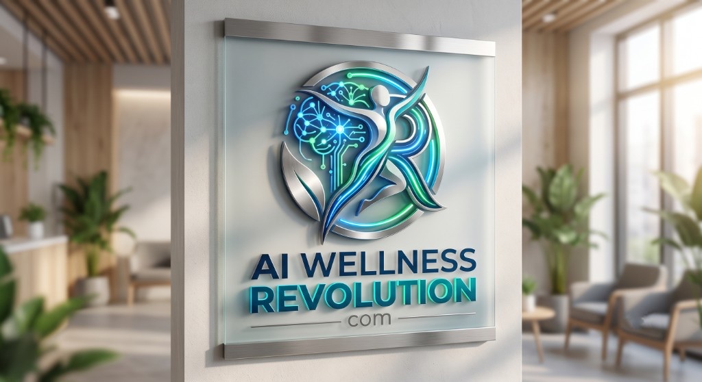 AI-powered wellness technology with biometric visualization